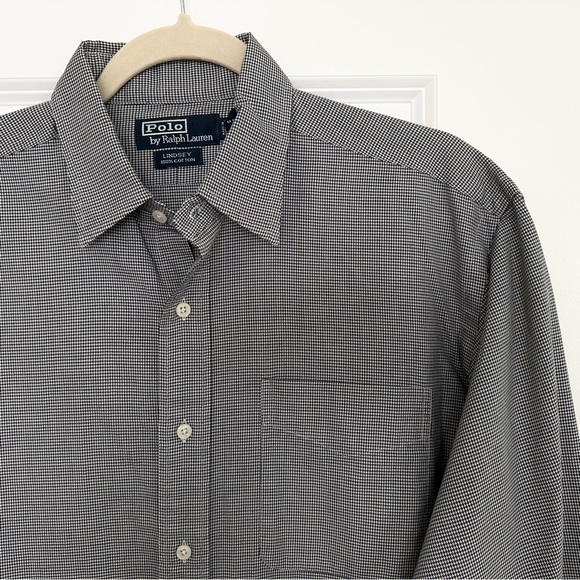 Polo Ralph Lauren Lindsey Black & White Houndstooth Long Sleeve Button Down - Picture 4 of 14